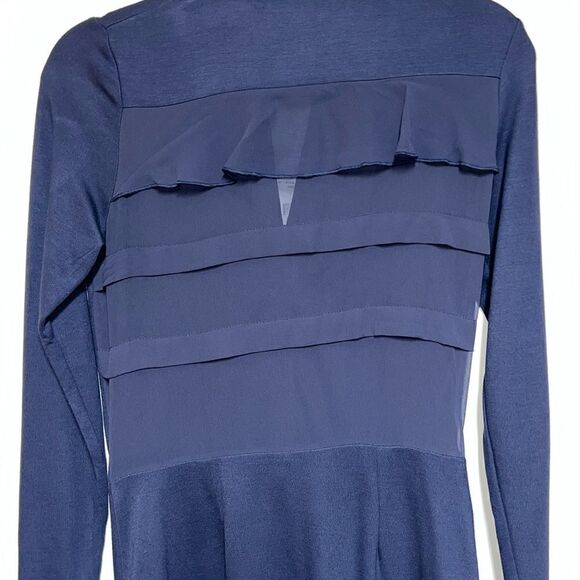 NWT French Connection Fast Grace Pleat Dress Navy Sz Womens 4 - Picture 3 of 7